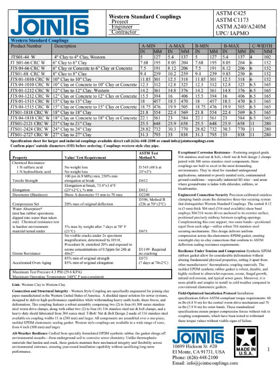 Western Standard Coupling Engineering Docs Thumbnail